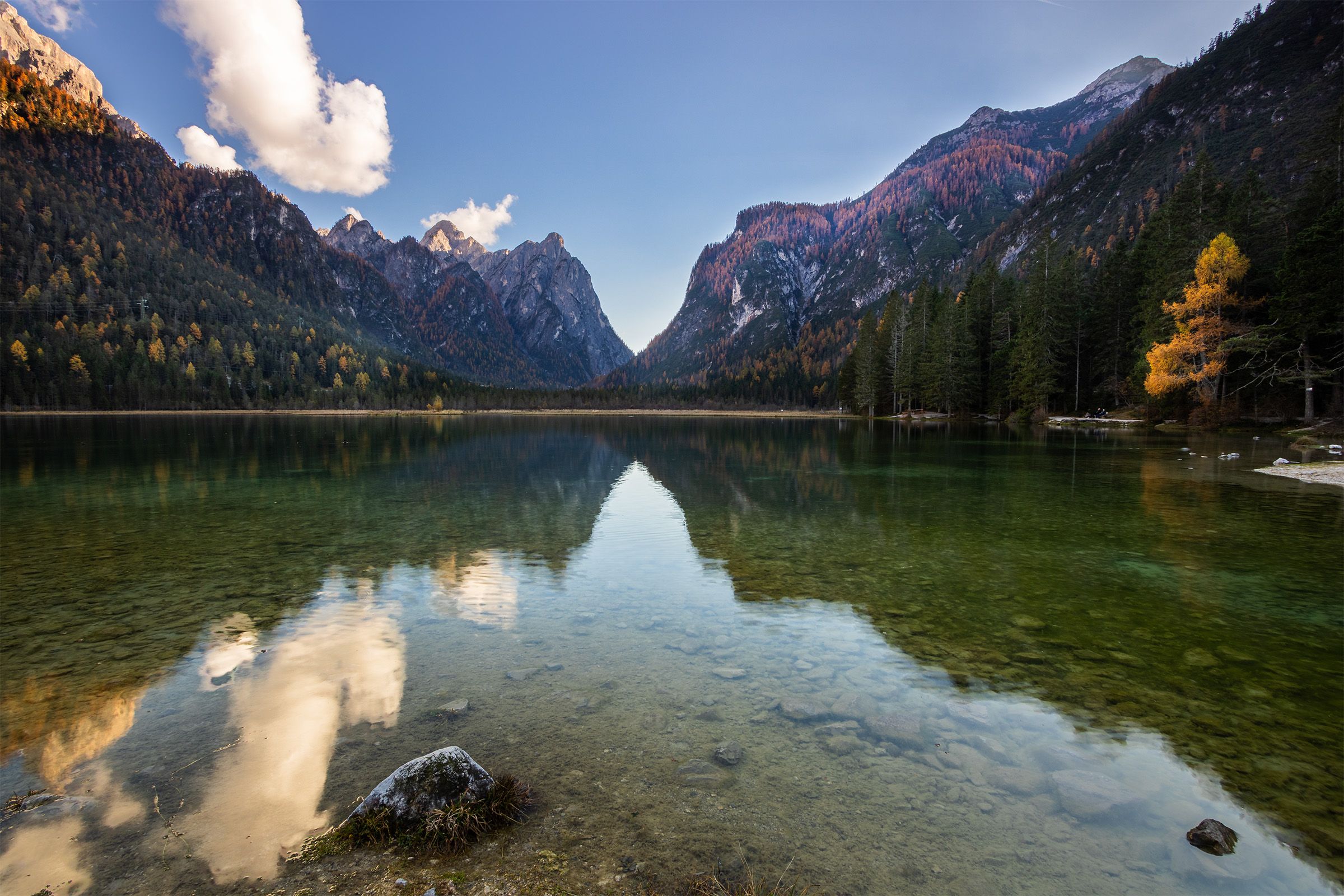 A little lake in the Dolomites